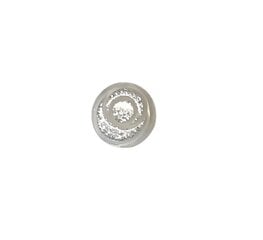 Пуговица пластиковая белая круглая с блестками 13 мм. цена и информация | Siuvimo reikmenys | pigu.lt