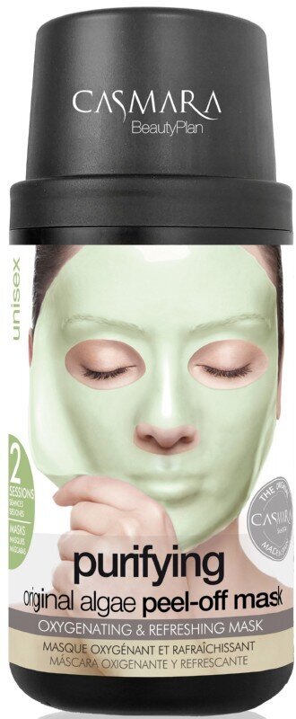 Alginatinė, valomoji veido kaukė Casmara BeautyPlan Purifying Peel Off Mask, 2 vnt. цена и информация | Veido kaukės, paakių kaukės | pigu.lt