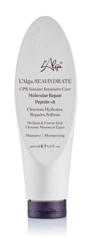 Drėkinantis šampūnas plaukams su peptidais L'Alga Seahydrate Shampoo, 200 ml kaina ir informacija | Šampūnai | pigu.lt