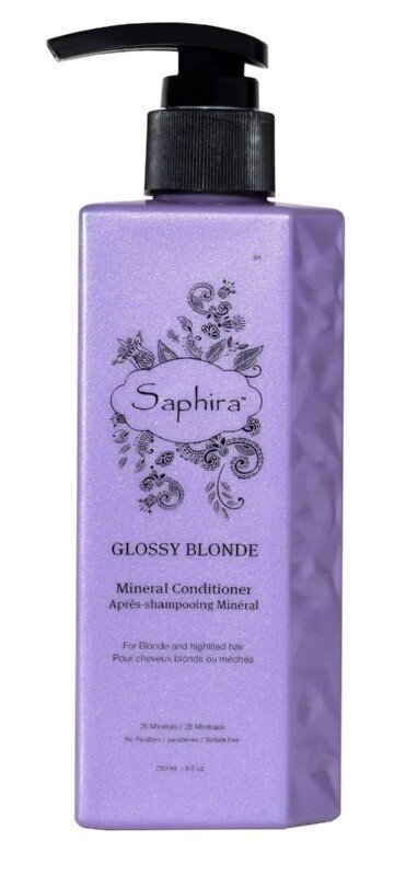 Kondicionierius šviesiems plaukams Saphira Glossy Blonde, 250 ml цена и информация | Balzamai, kondicionieriai | pigu.lt