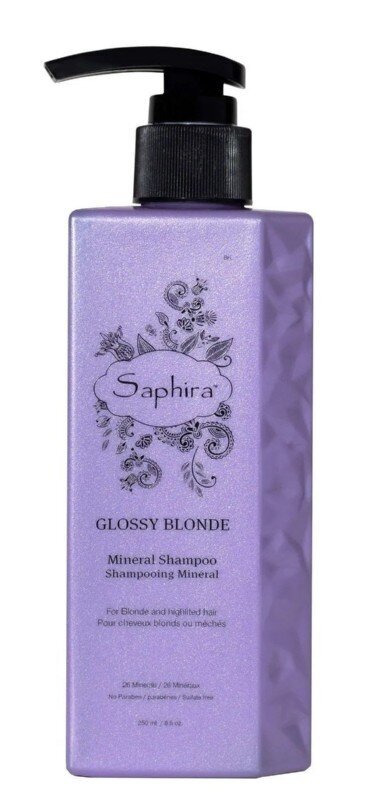 Šampūnas šviesiems plaukams Saphira Glossy Blonde, 250 ml цена и информация | Šampūnai | pigu.lt