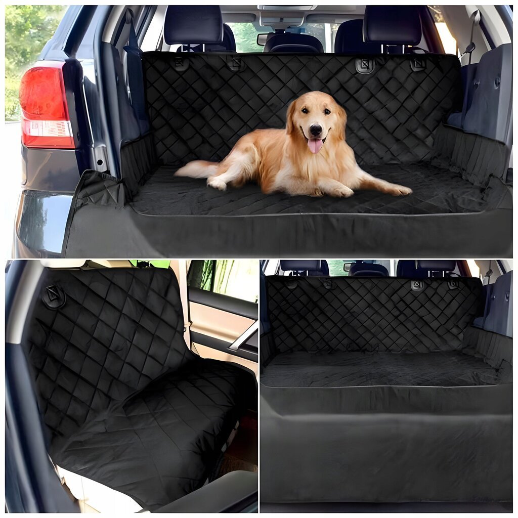 Apsauginis automobilio sėdynių užtiesalas šunims Mawe, juodas цена и информация | Kelioniniai reikmenys | pigu.lt