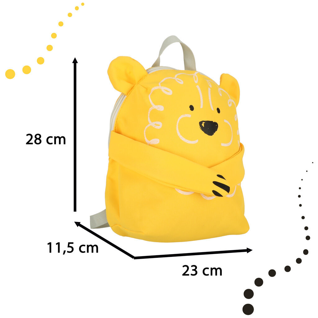 Vaikiška kuprinė Liūtas, geltona kaina ir informacija | Kuprinės ir krepšiai | pigu.lt