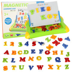 Edukacinė magnetinė lenta raidės ir skaičiai цена и информация | Развивающие игрушки | pigu.lt