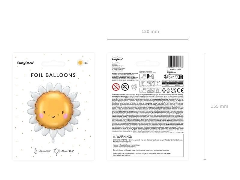 Folinis balionas Saulė, 70 cm цена и информация | Balionai | pigu.lt