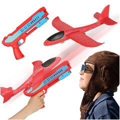 Automatinis lėktuvo paleidimo įrenginys vaikams, raudonas kaina ir informacija | Žaislai berniukams | pigu.lt