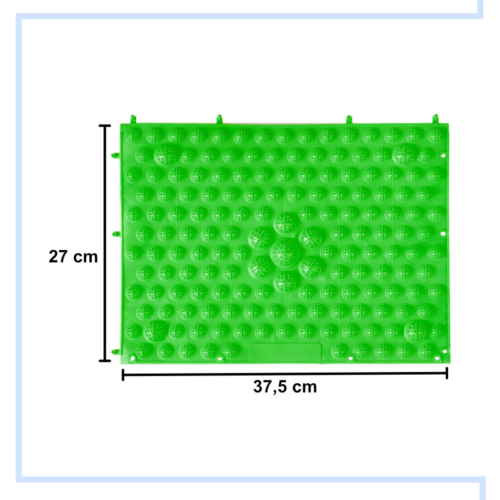Korekcinis sensorinis masažo kilimėlis, žalias цена и информация | Masažo reikmenys | pigu.lt