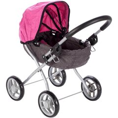 Lėlių vežimėlis su rankine, rožinis цена и информация | Игрушки для девочек | pigu.lt