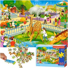 Dėlionė Castorland Apsilankymas zoologijos sode, 60 d. kaina ir informacija | Dėlionės (puzzle) | pigu.lt