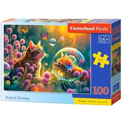 Dėlionė Castorland Magiškas rytas - Katė, 100 d. kaina ir informacija | Dėlionės (puzzle) | pigu.lt