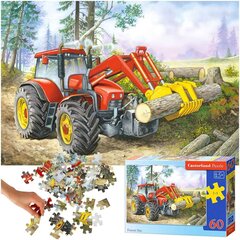 Dėlionė Castorland Traktorius su griebtuvu, 60 d. kaina ir informacija | Dėlionės (puzzle) | pigu.lt