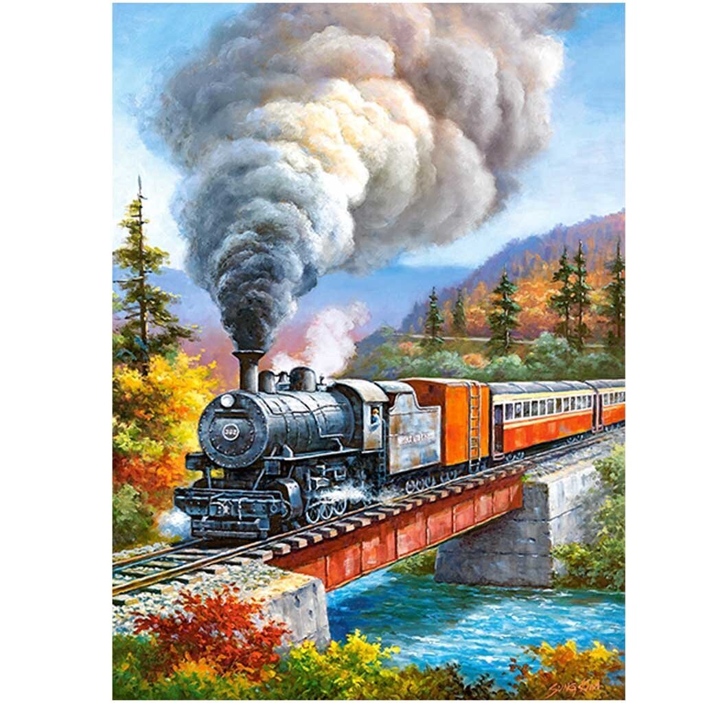 Dėlionė Castorland Traukinio pervaža – traukinys, 200 d. цена и информация | Dėlionės (puzzle) | pigu.lt