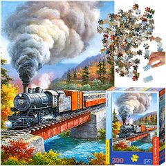 Dėlionė Castorland Traukinio pervaža – traukinys, 200 d. kaina ir informacija | Dėlionės (puzzle) | pigu.lt