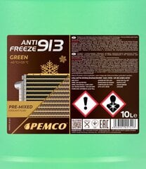 Антифриз Pemco 913 Green -40°C, 10 л цена и информация | Очищающие и охлаждающие жидкости | pigu.lt