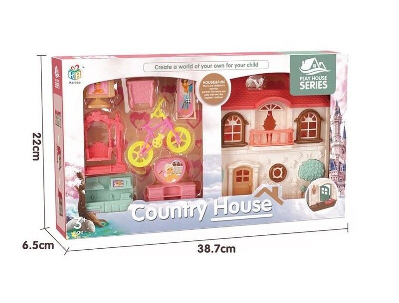 Lėlių namelis su baldais цена и информация | Žaislai mergaitėms | pigu.lt