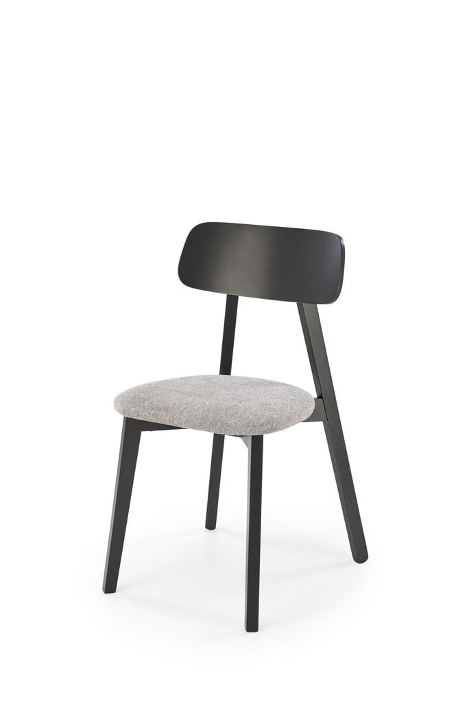 2-ių kėdžių komplektas Halmar Hylo, pilkas/juodas цена и информация | Virtuvės ir valgomojo kėdės | pigu.lt