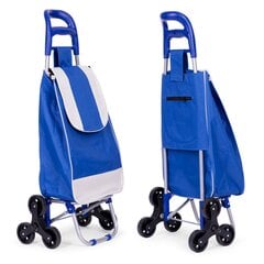 Pirkinių vežimėlio krepšys, 25 l., ant 6 ratukų, mėlynas kaina ir informacija | Pirkinių krepšiai | pigu.lt