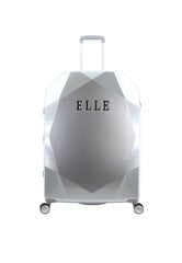 Didelis lagaminas Elle diamond, L, sidabrinis kaina ir informacija | Lagaminai, kelioniniai krepšiai | pigu.lt