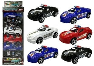 Žaislinių policijos automobilių rinkinys Lean Toys, 6 vnt. kaina ir informacija | Žaislai berniukams | pigu.lt