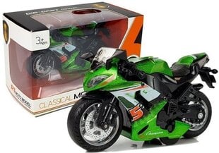 Žaislinis motociklas Lean Toys, žalias цена и информация | Игрушки для мальчиков | pigu.lt