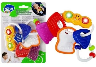Barškutis - kramtukas su LED šviesomis Hola Lean Toys kaina ir informacija | Žaislai kūdikiams | pigu.lt