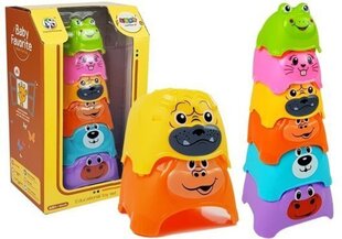 Piramidės puodeliai kūdikiui Lean Toys kaina ir informacija | Žaislai kūdikiams | pigu.lt
