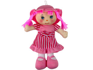 Skudurinė lėlė, 28 cm, rožinė kaina ir informacija | Žaislai mergaitėms | pigu.lt