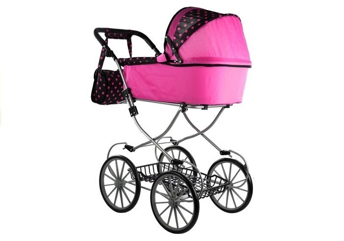 Lėlių vežimėlis su krepšiu kaina ir informacija | Žaislai mergaitėms | pigu.lt