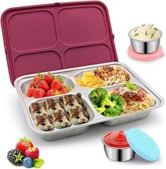 Ланчбокс для завтрака с разделителями Breakfast Box 580 мл фиолетовый цена и информация | Посуда для хранения еды | pigu.lt