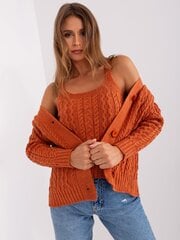 Megztinis ir palaidinė moterims 376613061, oranžinis цена и информация | Свитера женские | pigu.lt