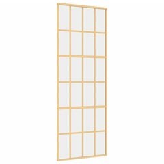 Stumdomos durys auksinės 76x205cm stiklas ir aliuminis 155172 цена и информация | Межкомнатные двери | pigu.lt