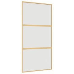 Stumdomos durys auksinės 102,5x205cm stiklas/aliuminis 155153 kaina ir informacija | Vidaus durys | pigu.lt