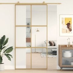 Stumdomos durys auksinės 102,5x205cm stiklas/aliuminis 155156 kaina ir informacija | Vidaus durys | pigu.lt