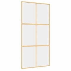 Stumdomos durys auksinės 102,5x205cm stiklas/aliuminis 155156 цена и информация | Межкомнатные двери | pigu.lt