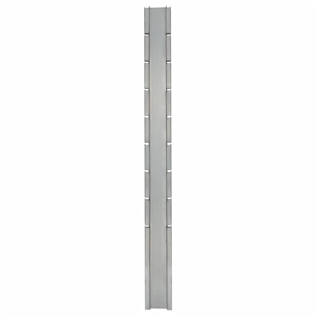 Gabiono tvoros stulpas, sidabrinis, 220cm, plienas kaina ir informacija | Tvoros ir jų priedai | pigu.lt