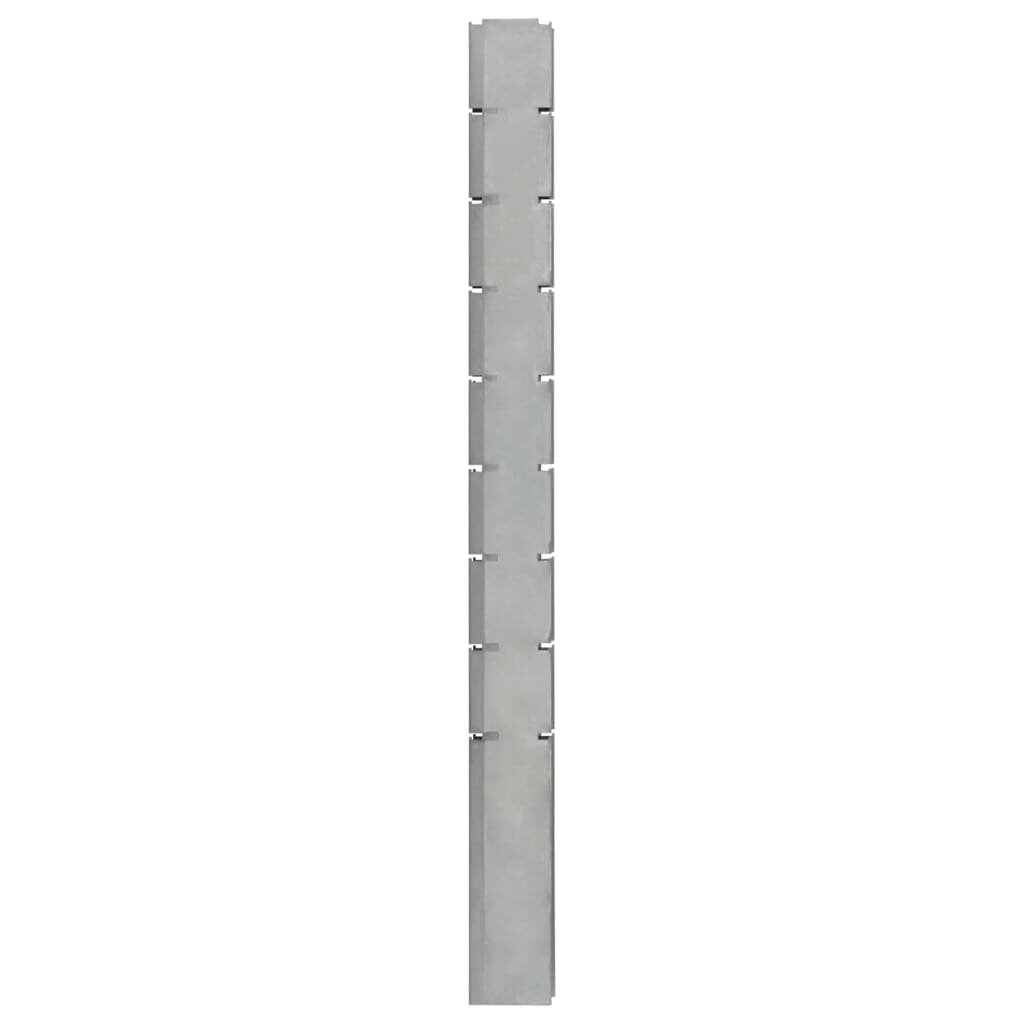 Gabiono tvoros stulpas, sidabrinis, 220cm, plienas kaina ir informacija | Tvoros ir jų priedai | pigu.lt