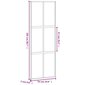 Stumdomos durys baltos 76x205cm grūdintas stiklas/aliuminis 155216 kaina ir informacija | Vidaus durys | pigu.lt