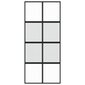 Stumdomos durys juodos 90x205cm grūdintas stiklas/aliuminis 155223 kaina ir informacija | Vidaus durys | pigu.lt