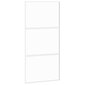 Stumdomos durys baltos 102,5x205cm stiklas ir aliuminis 155206 цена и информация | Vidaus durys | pigu.lt