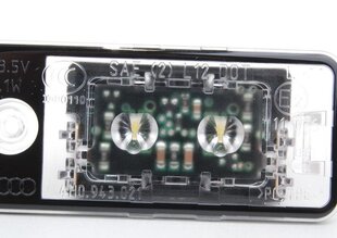 Audi A4 8E B6 B7 / A6 4F LED valstybinio numerio ženklo žibintas kairysis 4H0943021 originalus kaina ir informacija | Auto reikmenys | pigu.lt