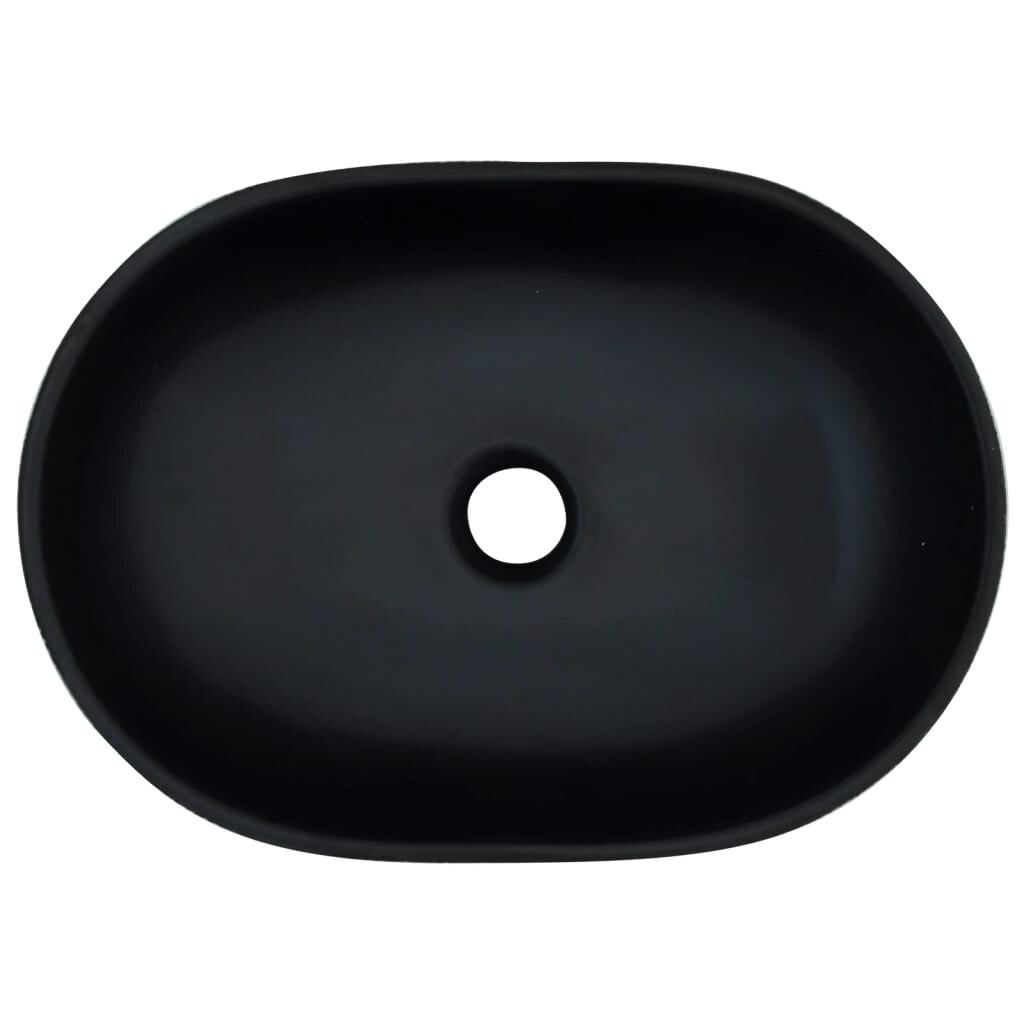 Praustuvas ant stalviršio juodas/pilkas 47x33x13cm keramika цена и информация | Praustuvai | pigu.lt