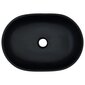 Praustuvas ant stalviršio juodas/pilkas 47x33x13cm keramika kaina ir informacija | Praustuvai | pigu.lt