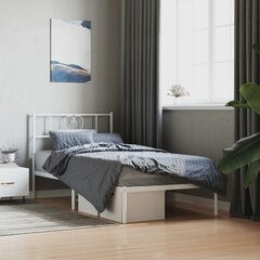 Metalinis lovos rėmas su galvūgaliu, baltas, 90x190cm цена и информация | Кровати | pigu.lt