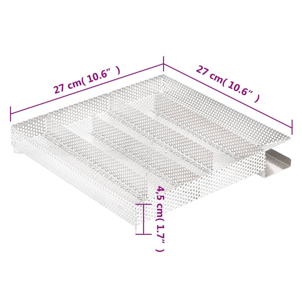 Šalto rūkymo generatorius, 27cm, pilkas цена и информация | Rūkyklos, priedai | pigu.lt