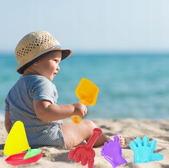 Vežimėlio ir smėlio žaislų rinkinys MalPlay цена и информация | Vandens, smėlio ir paplūdimio žaislai | pigu.lt