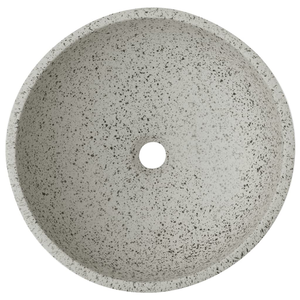 Praustuvas ant stalviršio pilkas 41x14cm keramika apskritas kaina ir informacija | Praustuvai | pigu.lt