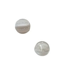 Пуговица пластиковая белая круглая с блестками 13 мм. цена и информация | Принадлежности для шитья | pigu.lt