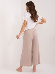 Kelnės moterims 608307417, smėlio spalvos цена и информация | Женские брюки | pigu.lt