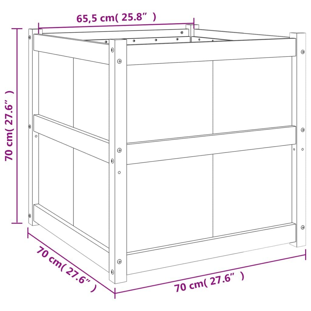 Sodo lovelis, 70x70x70 cm kaina ir informacija | Loveliai | pigu.lt