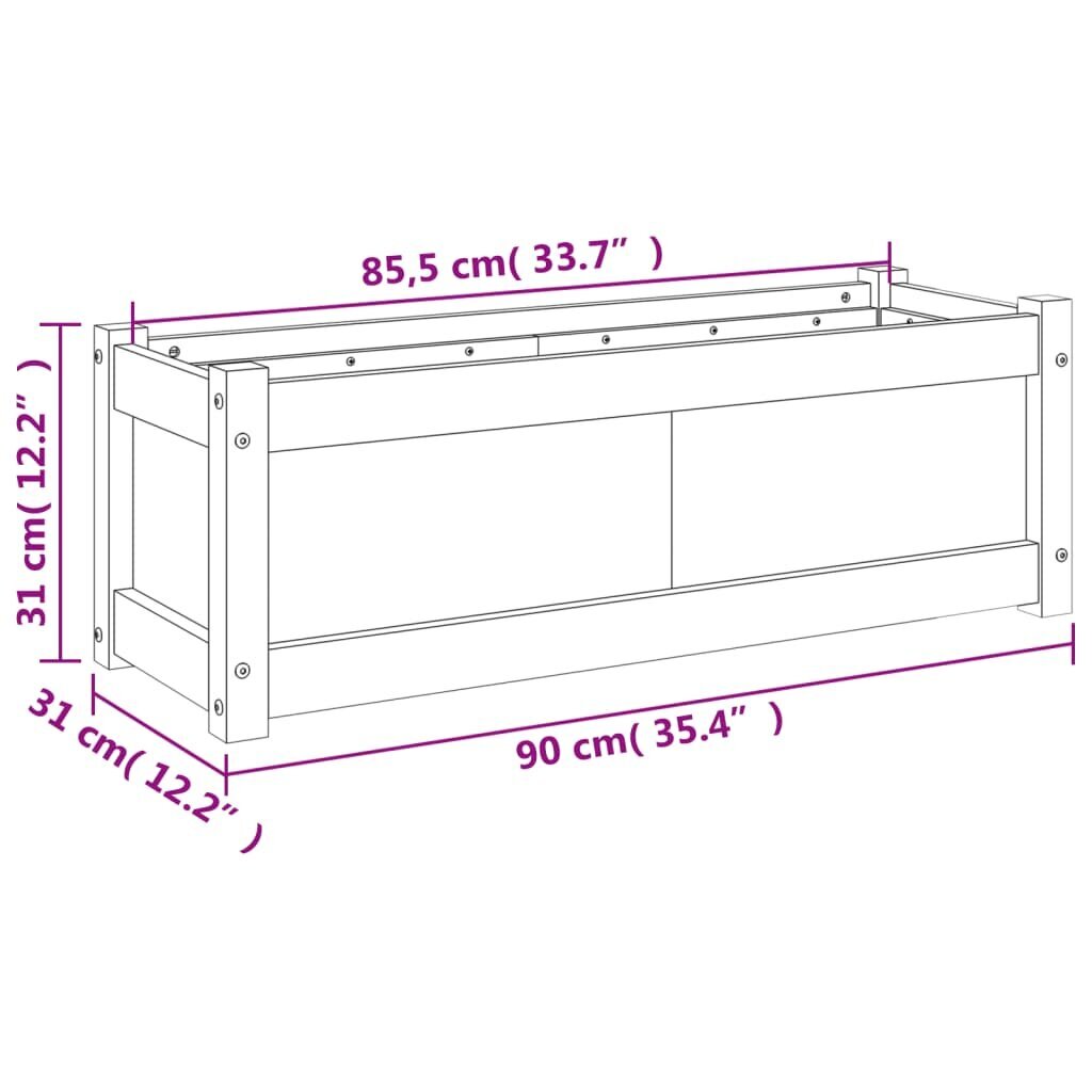 Sodo loveliai, 2 vnt, 90x31x31 cm цена и информация | Loveliai | pigu.lt